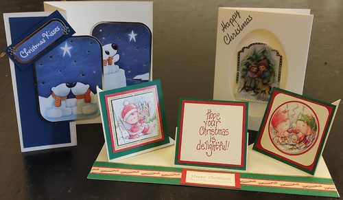 Josie, Christmas cards, crafted.